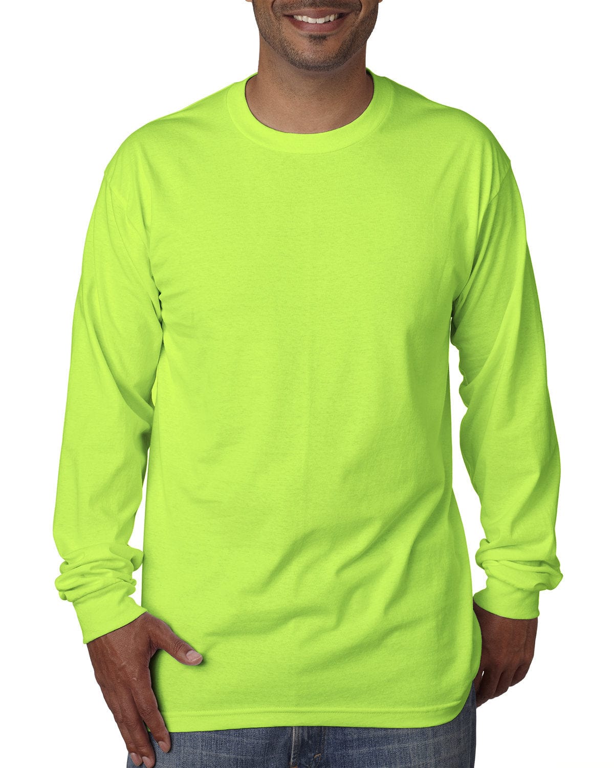 Bayside T-Shirts S / Lime Bayside BA5060: Adult Long-Sleeve T-Shirt