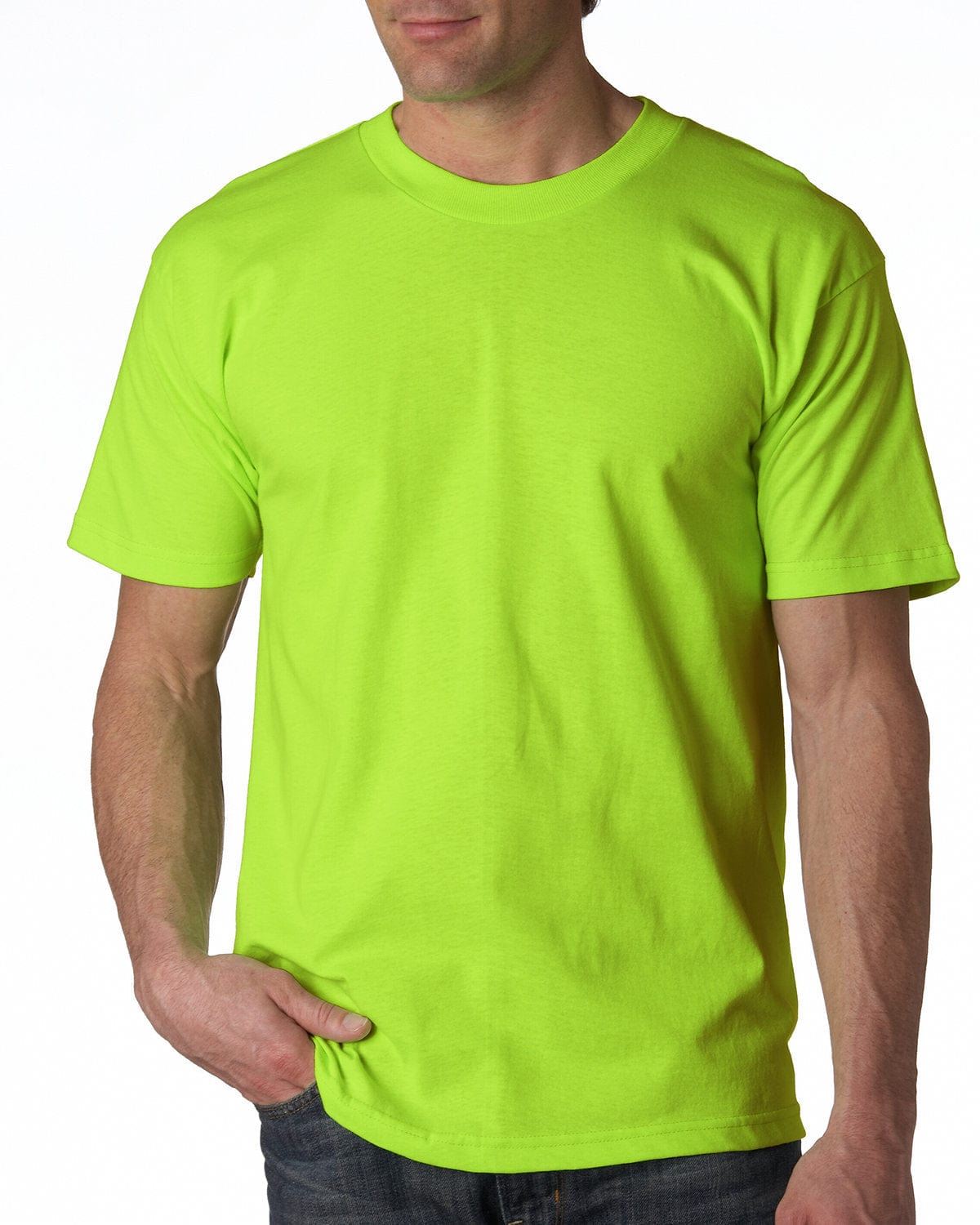 Bayside T-Shirts S / Lime Green Bayside BA2905: Adult 6.1 oz. 100% Cotton T-Shirt