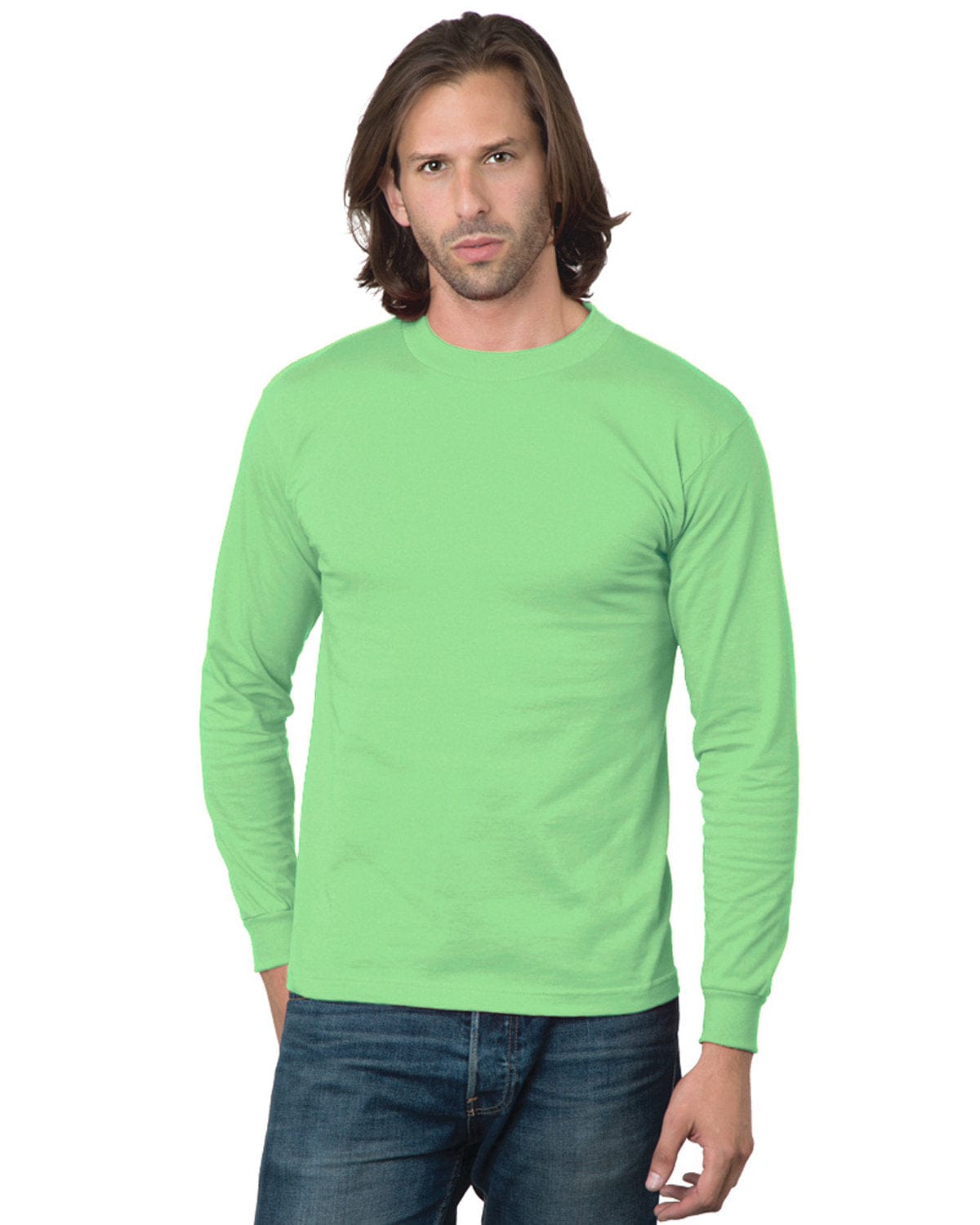 Bayside T-Shirts S / Lime Green Bayside BA2955: Unisex Union-Made Long-Sleeve T-Shirt