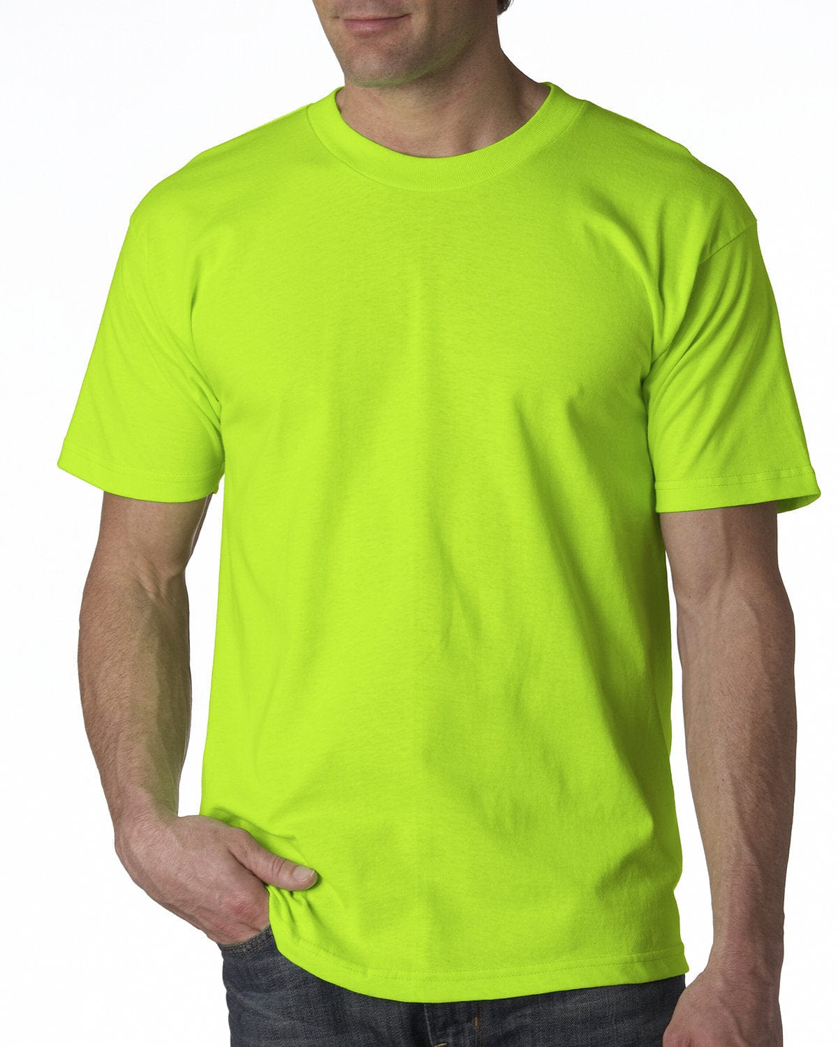 Bayside T-Shirts S / Lime Green Bayside BA5100: Adult 6.1 oz., 100% Cotton T-Shirt