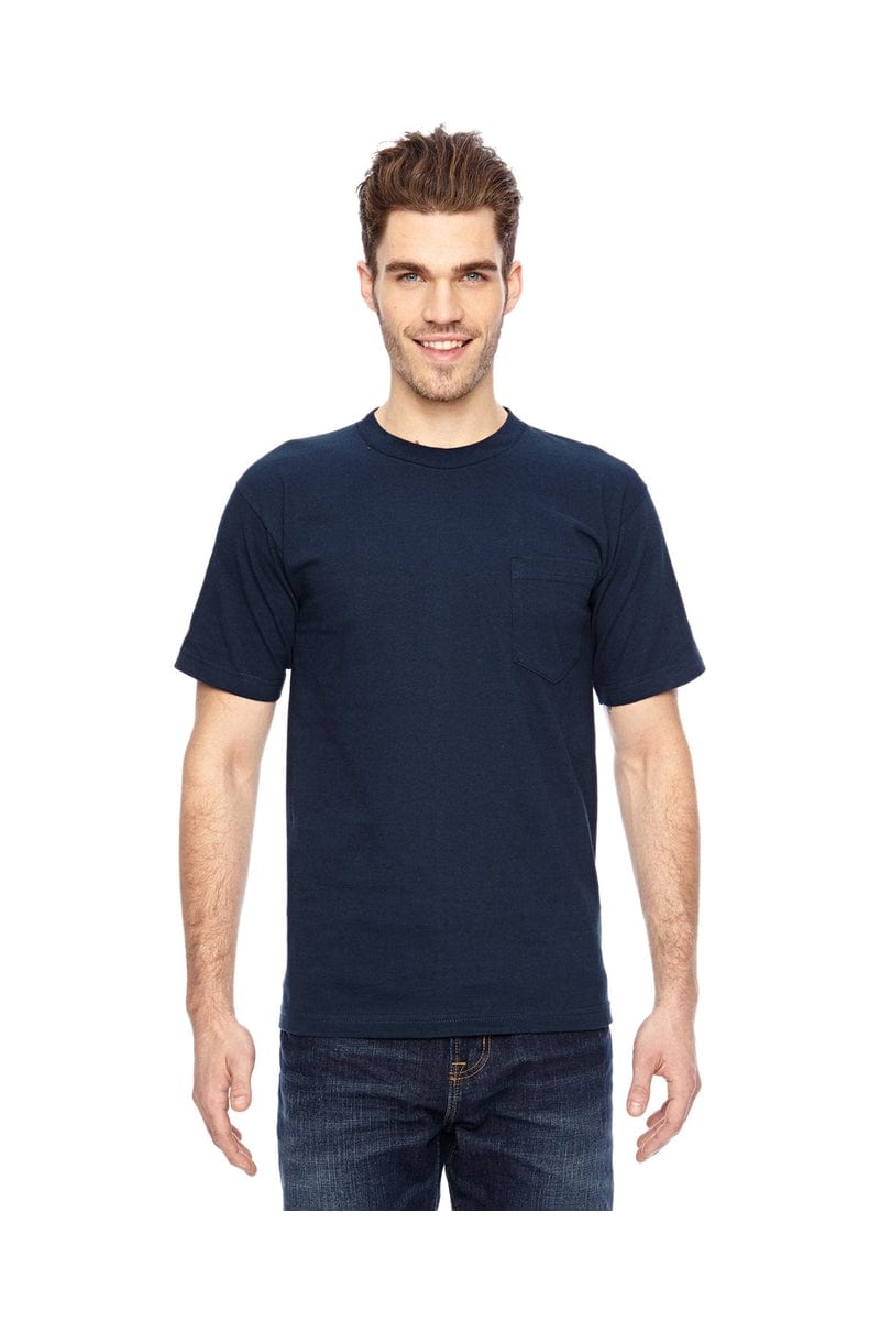 Bayside T-Shirts S / Navy Bayside BA7100: Adult 6.1 oz., 100% Cotton Pocket T-Shirt