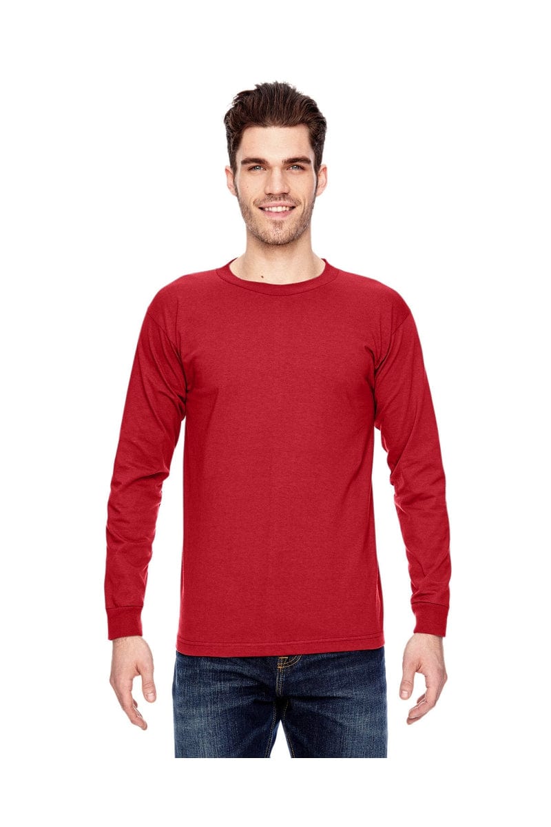 Bayside T-Shirts S / Red Bayside BA6100: Adult 6.1 oz., 100% Cotton Long Sleeve T-Shirt