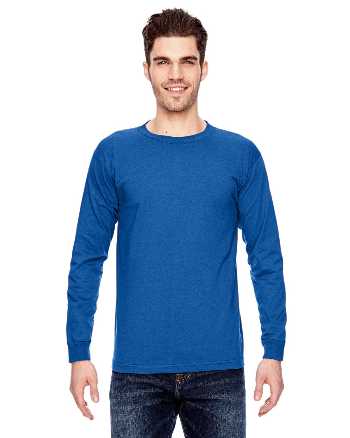 Bayside T-Shirts S / Royal Bayside BA6100: Adult 6.1 oz., 100% Cotton Long Sleeve T-Shirt