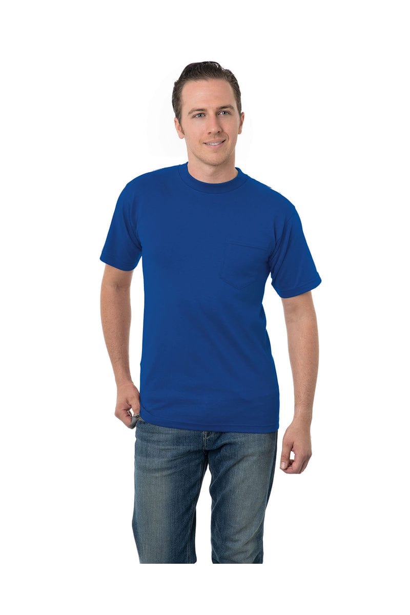 Bayside T-Shirts S / Royal Blue Bayside BA3015: Adult 6.1 oz., Cotton Pocket T-Shirt