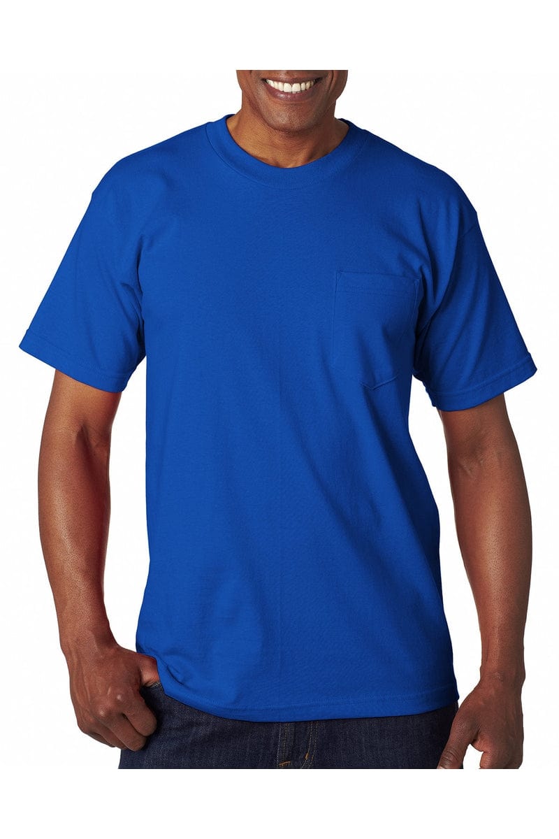 Bayside T-Shirts S / Royal Blue Bayside BA7100: Adult 6.1 oz., 100% Cotton Pocket T-Shirt