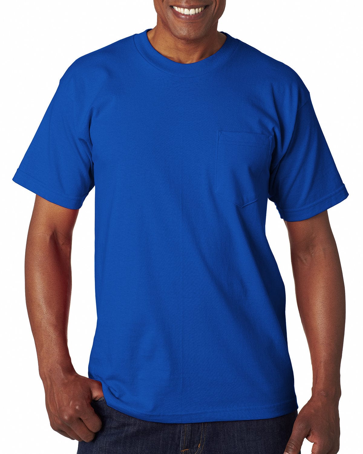 Bayside T-Shirts S / Royal Blue Bayside BA7100: Adult 6.1 oz., 100% Cotton Pocket T-Shirt