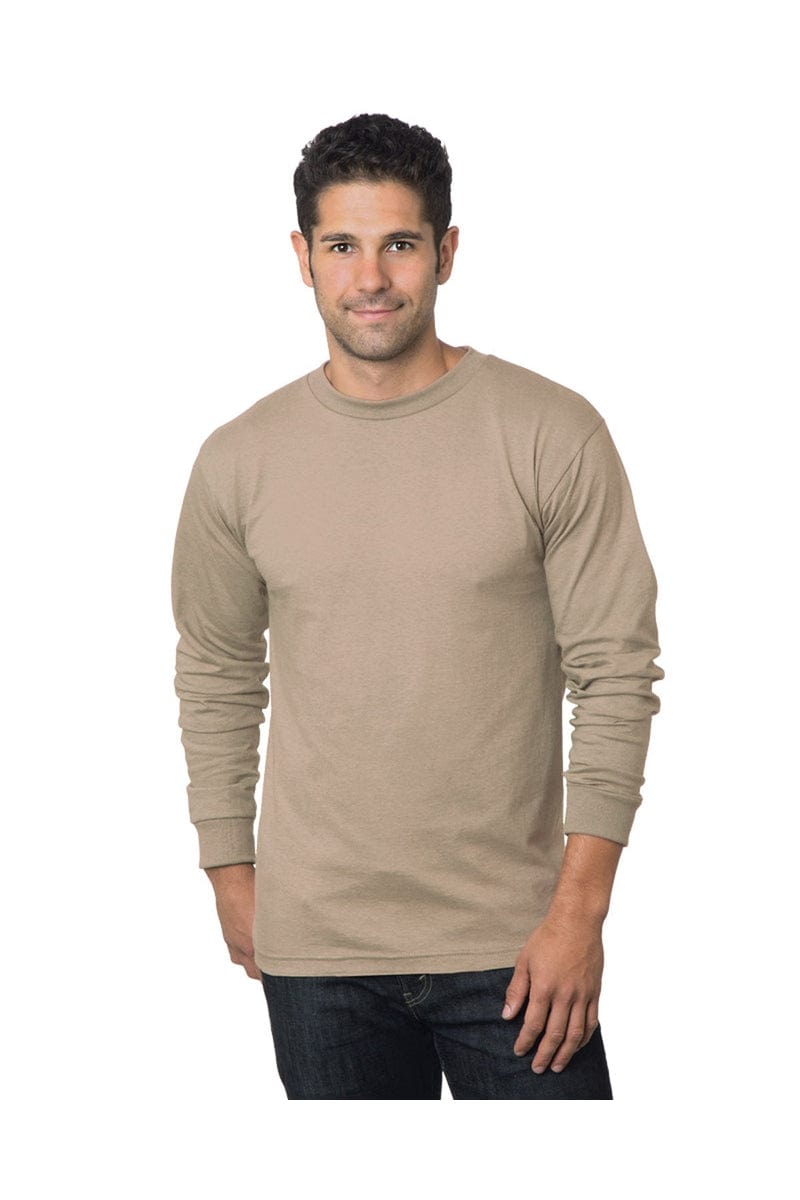 Bayside T-Shirts S / Sand Bayside BA6100: Adult 6.1 oz., 100% Cotton Long Sleeve T-Shirt
