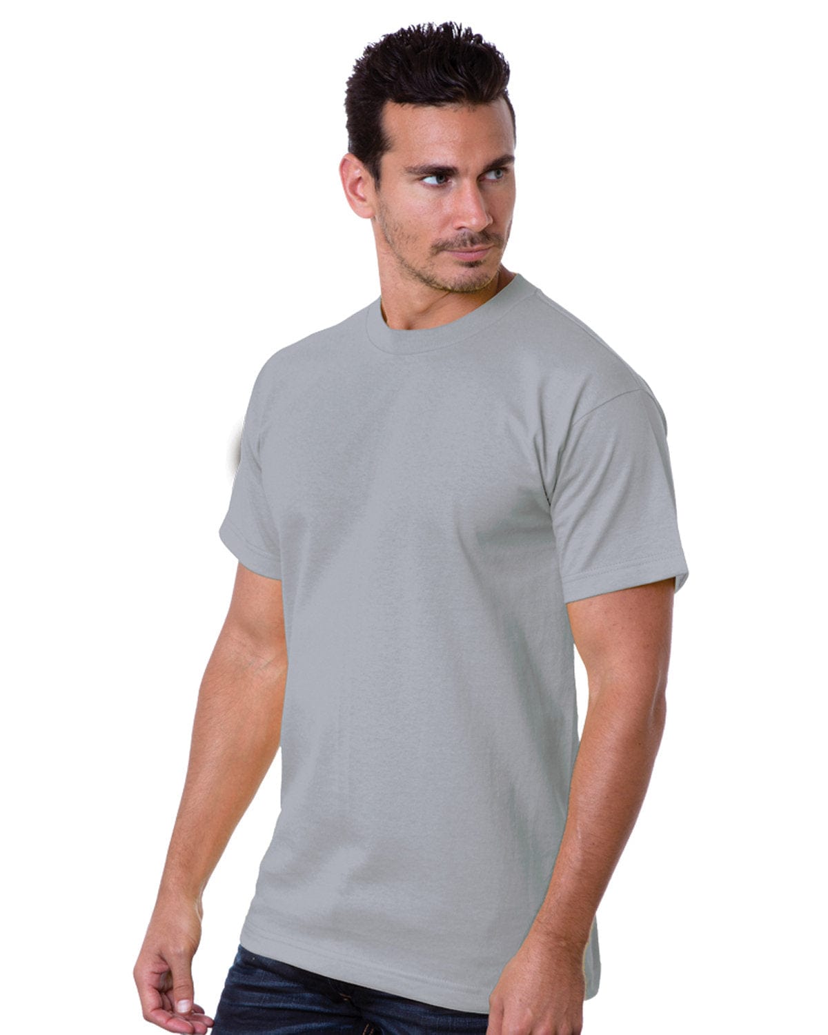 Bayside T-Shirts S / Silver Bayside BA5100: Adult 6.1 oz., 100% Cotton T-Shirt