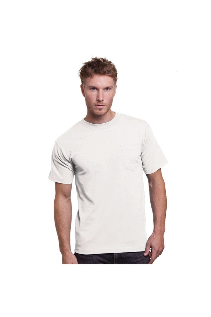 Bayside T-Shirts S / White Bayside BA3015: Adult 6.1 oz., Cotton Pocket T-Shirt