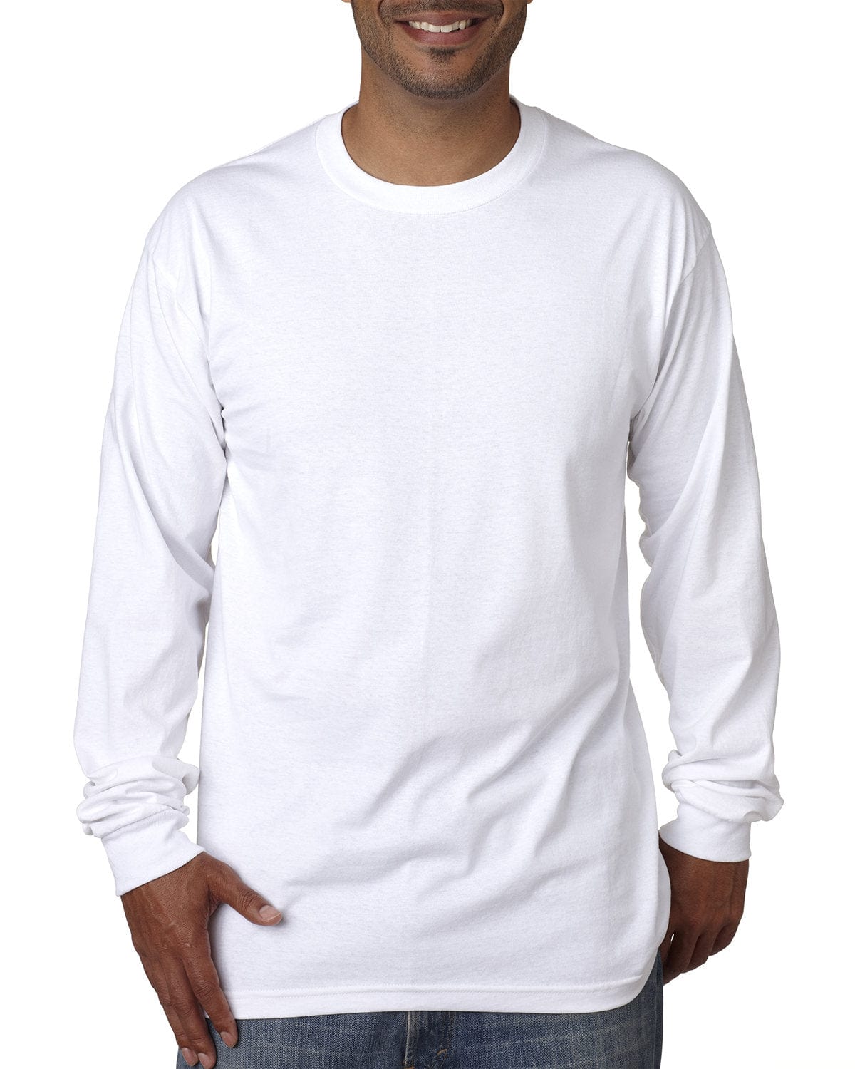 Bayside T-Shirts S / White Bayside BA5060: Adult Long-Sleeve T-Shirt