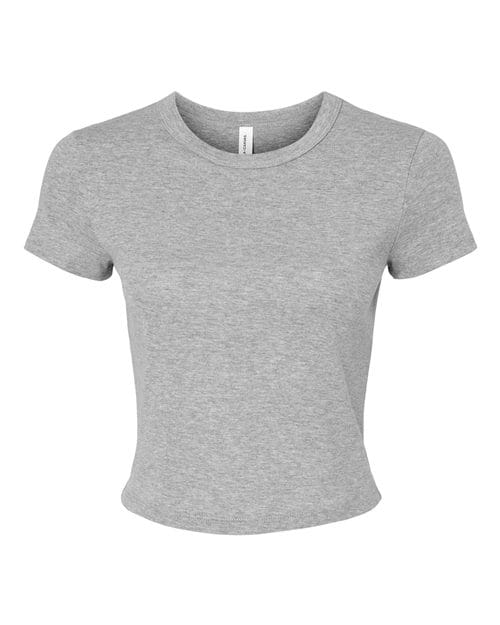 BELLA + CANVAS 11600 XS / Athletic Heather 1010-Women's Micro Rib Baby Tee