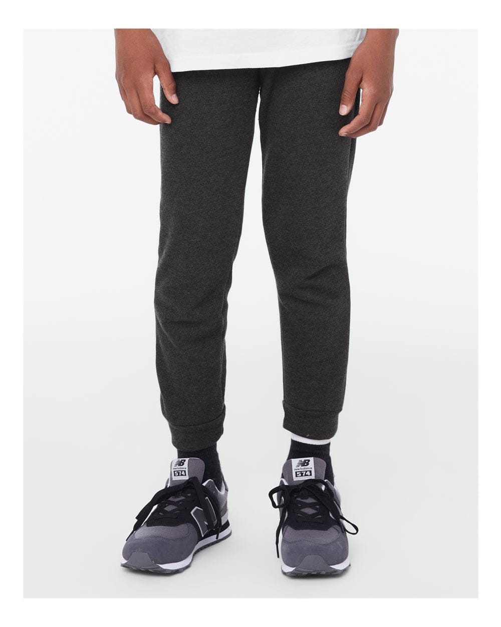 BELLA + CANVAS 2673 S / Dark Grey Heather BC3727Y: Youth Jogger Sweatpants