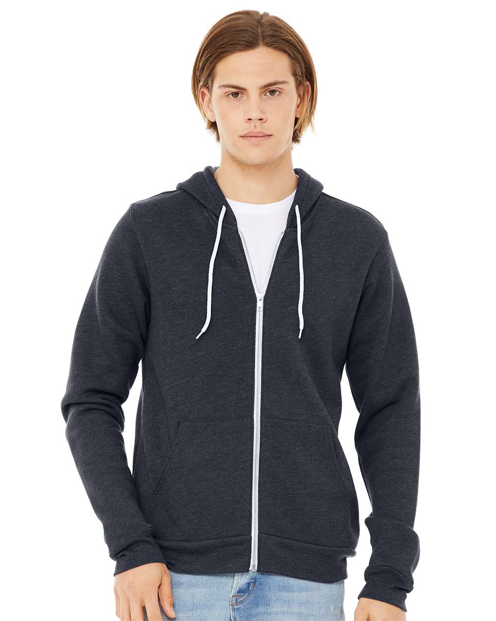 BELLA + CANVAS Fleece - Premium - Hood BELLA + CANVAS 3739 Unisex Sponge Fleece Full-Zip Hoodie Sweatshirt