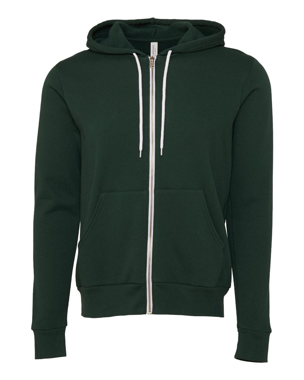 BELLA + CANVAS Fleece - Premium - Hood XS / Forest BELLA + CANVAS 3739 Unisex Sponge Fleece Full-Zip Hoodie Sweatshirt