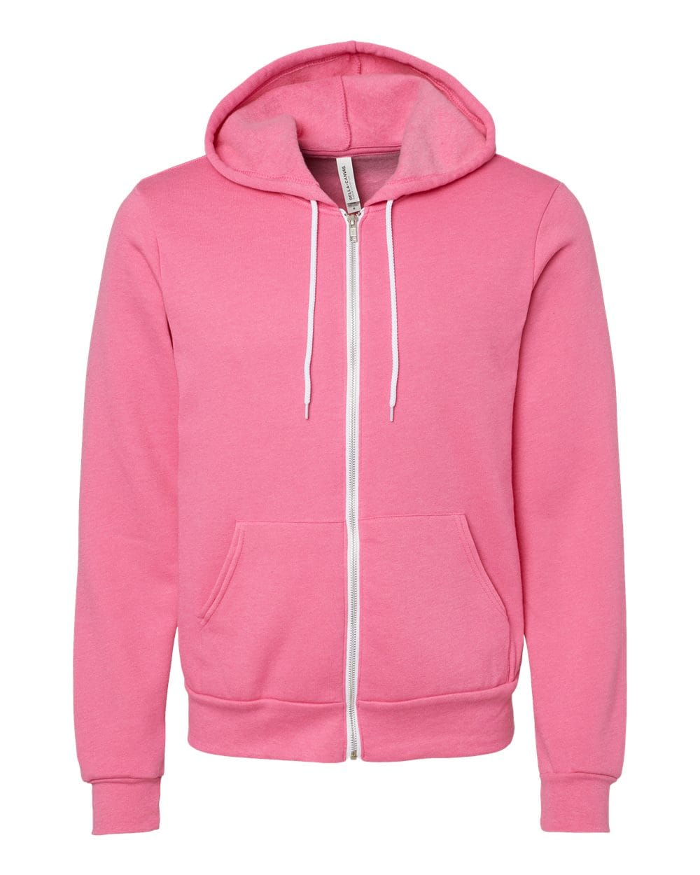 BELLA + CANVAS Fleece - Premium - Hood XS / Heather Charity Pink BELLA + CANVAS 3739 Unisex Sponge Fleece Full-Zip Hoodie Sweatshirt