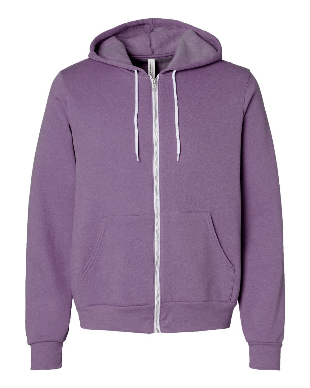 BELLA + CANVAS Fleece - Premium - Hood XS / Heather Team Purple BELLA + CANVAS 3739 Unisex Sponge Fleece Full-Zip Hoodie Sweatshirt