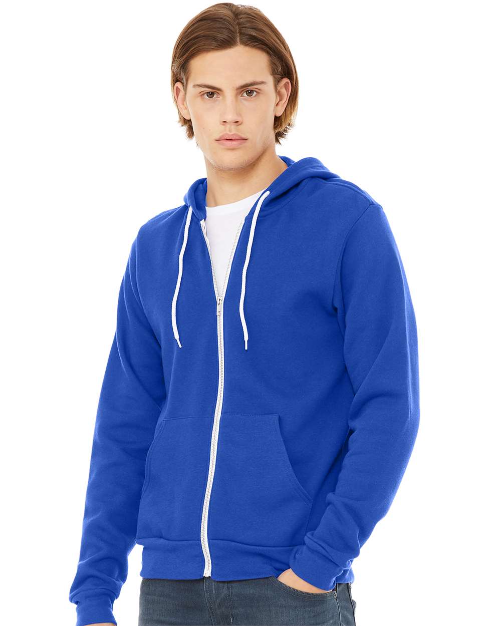 BELLA + CANVAS Fleece - Premium - Hood XS / True Royal BELLA + CANVAS 3739 Unisex Sponge Fleece Full-Zip Hoodie Sweatshirt