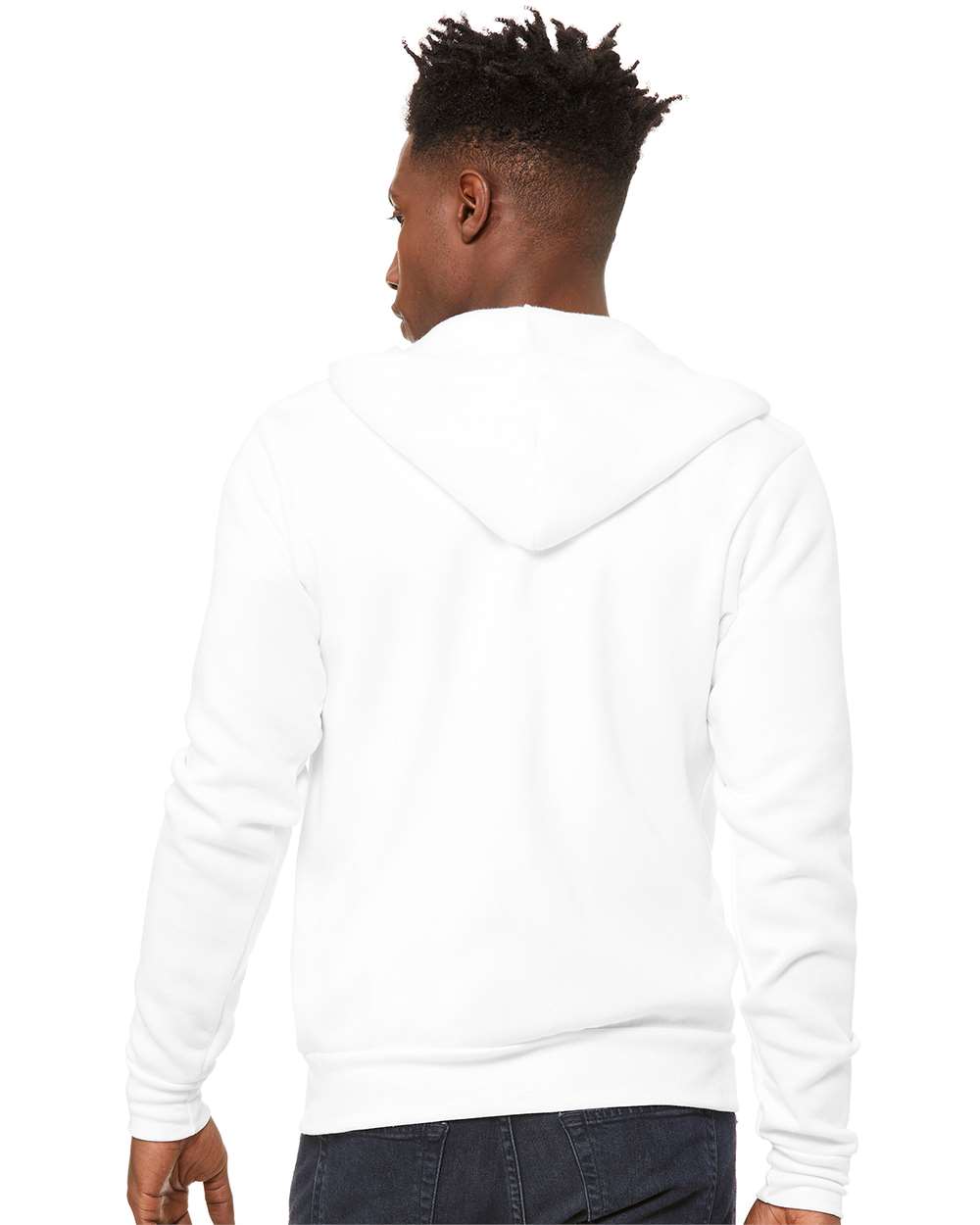 BELLA + CANVAS Fleece - Premium - Hood XS / White BELLA + CANVAS 3739 Unisex Sponge Fleece Full-Zip Hoodie Sweatshirt