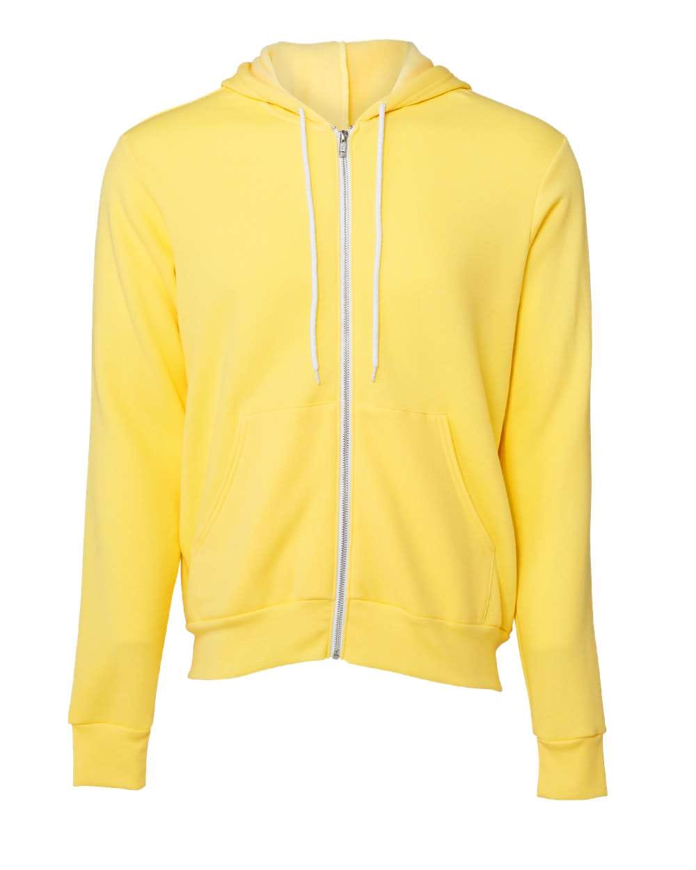 BELLA + CANVAS Fleece - Premium - Hood XS / Yellow BELLA + CANVAS 3739 Unisex Sponge Fleece Full-Zip Hoodie Sweatshirt