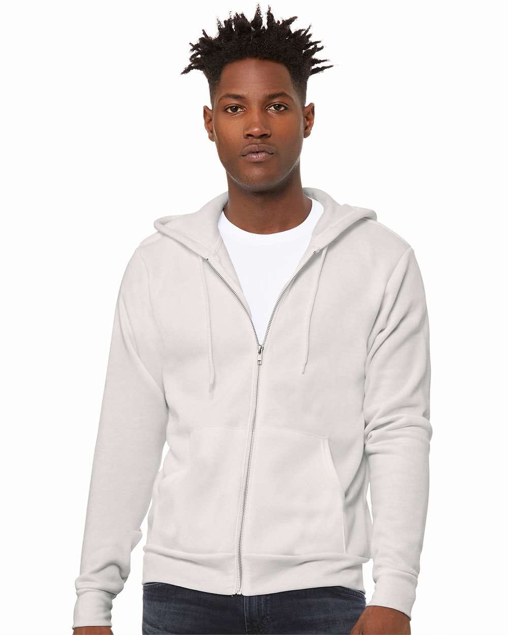 Bella Canvas Hoodie Bella+Canvas 3739 Unisex Sponge Fleece Full-Zip Hoodie Sweatshirt