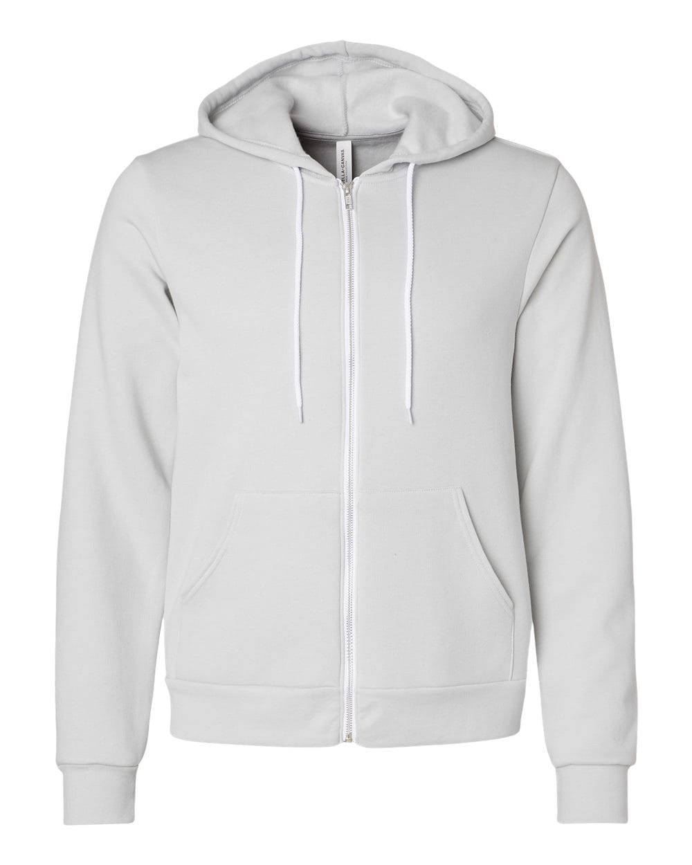 Bella Canvas Hoodie XS / Silver Bella+Canvas 3739 Unisex Sponge Fleece Full-Zip Hoodie Sweatshirt