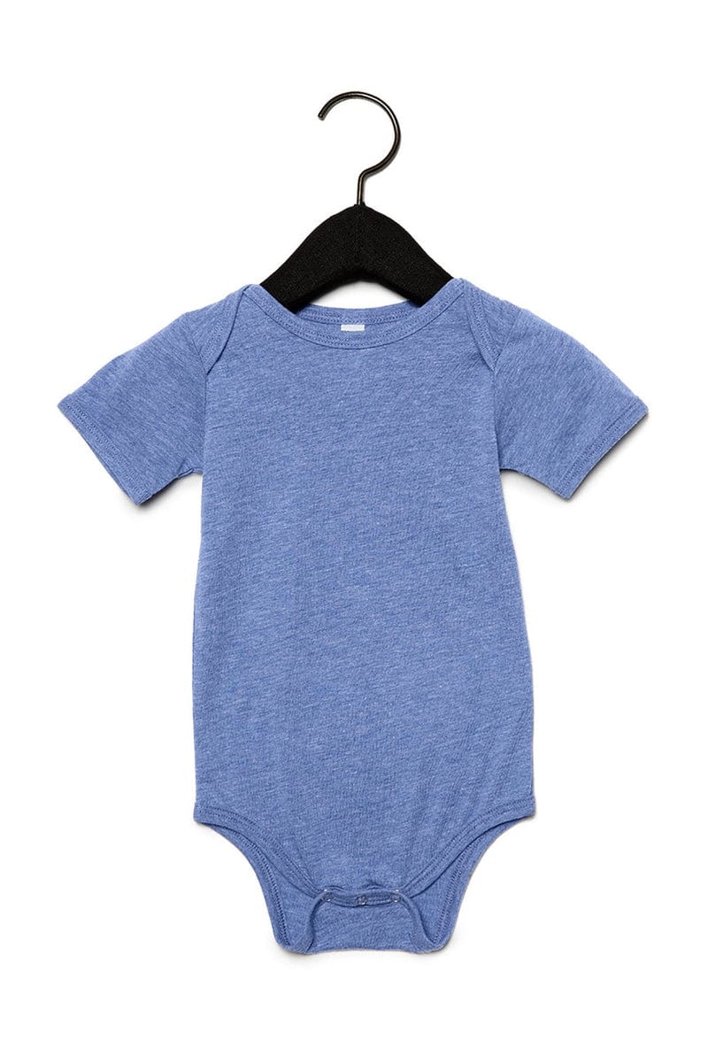 Bella Canvas Infant/Toddler 3-6MOS / Blue Triblend Bella + Canvas 134B: Infant Triblend Short Sleeve One-Piece