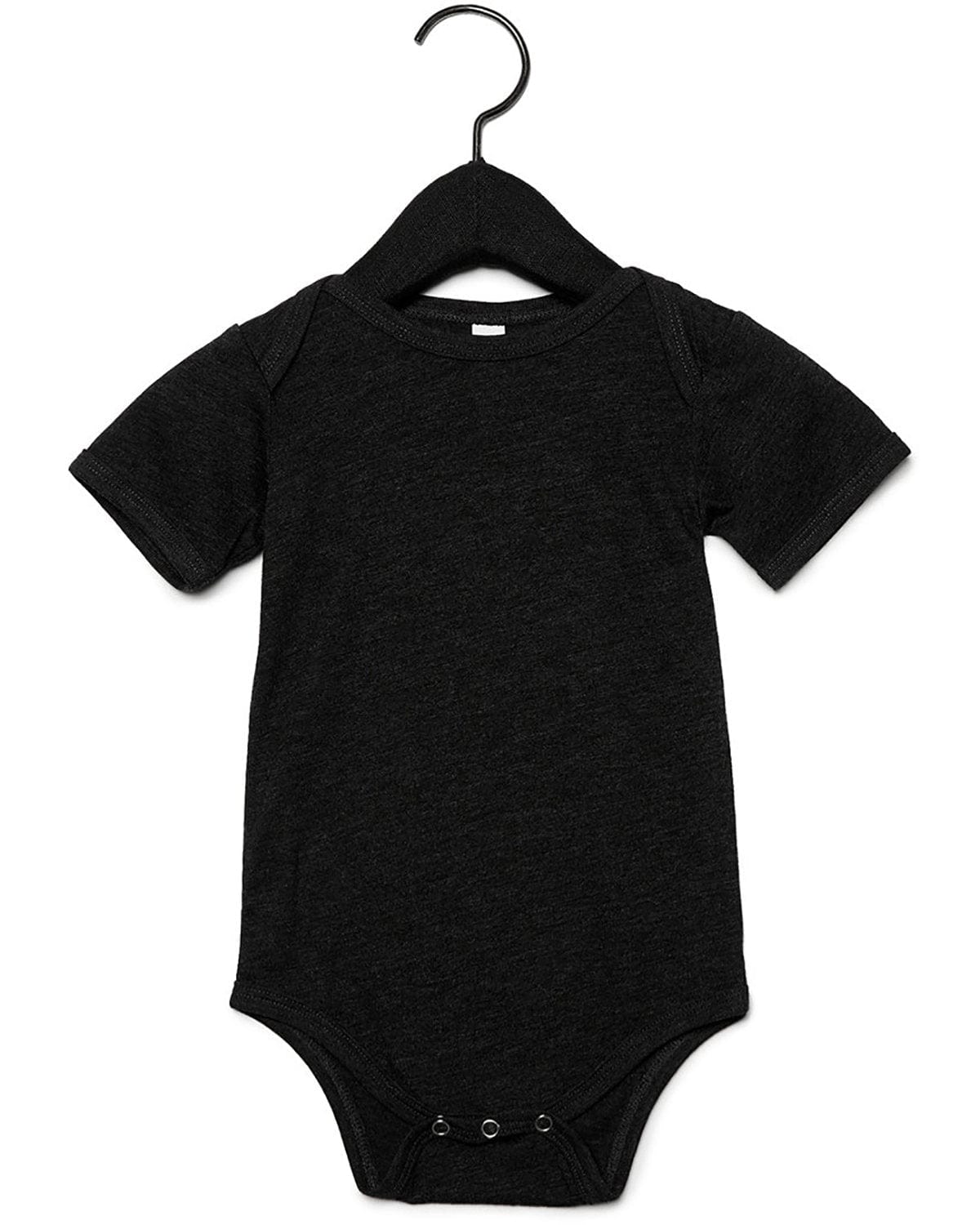 Bella Canvas Infant/Toddler 3-6MOS / Char Blk Triblnd Bella + Canvas 134B: Infant Triblend Short Sleeve One-Piece