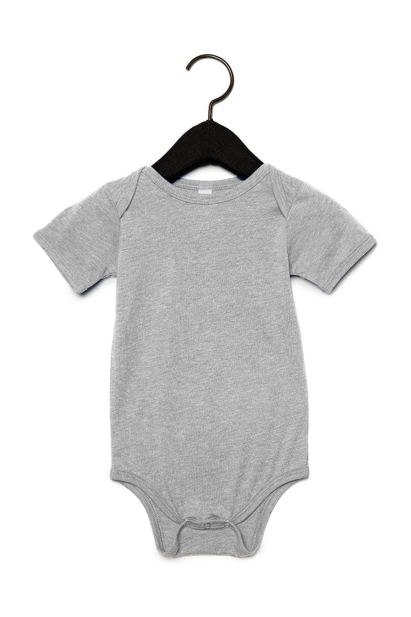 Bella Canvas Infant/Toddler 3-6MOS / Grey Triblend Bella + Canvas 134B: Infant Triblend Short Sleeve One-Piece