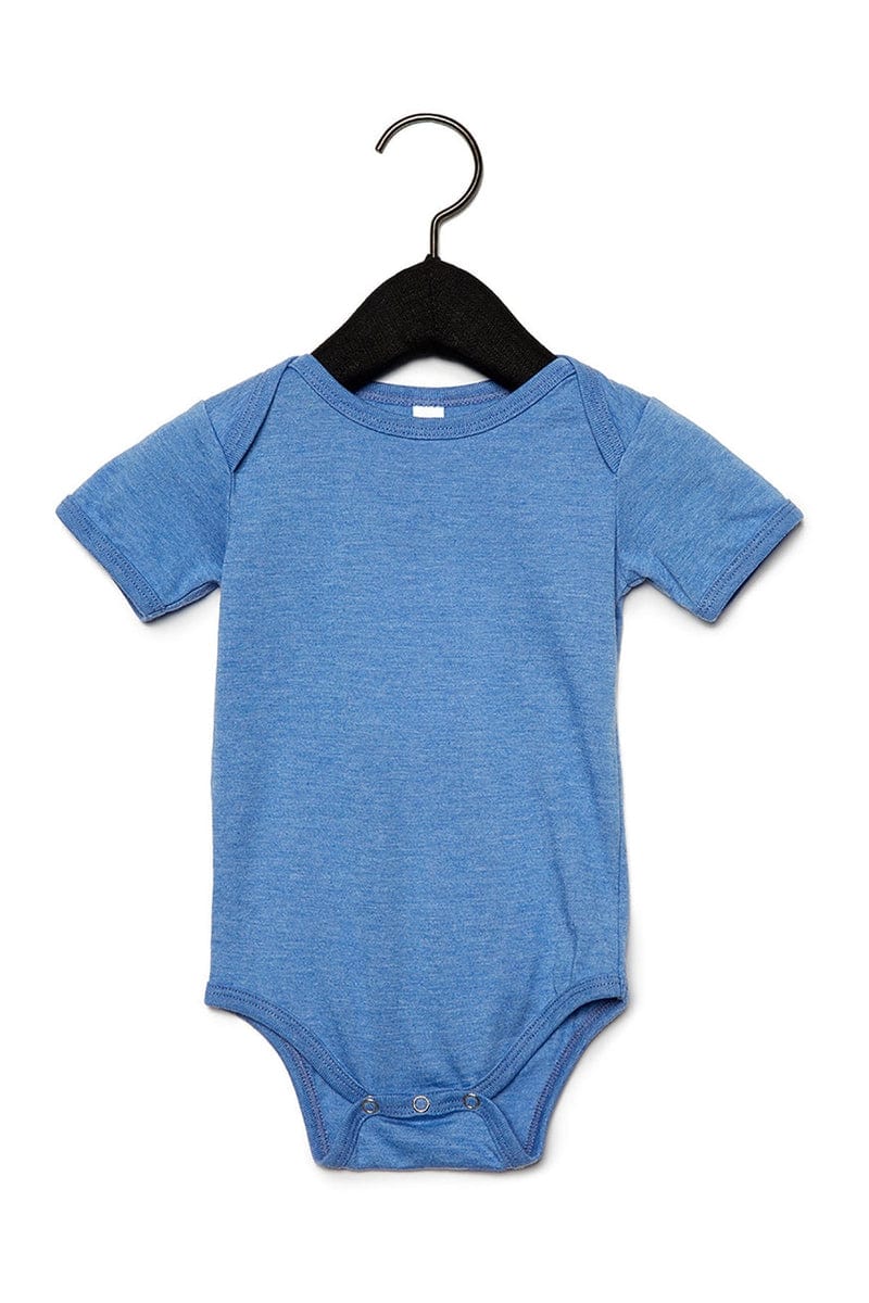 Bella Canvas Infant/Toddler 3-6MOS / Hthr Colum Blue Bella+Canvas 100B: Infant Jersey One Piece