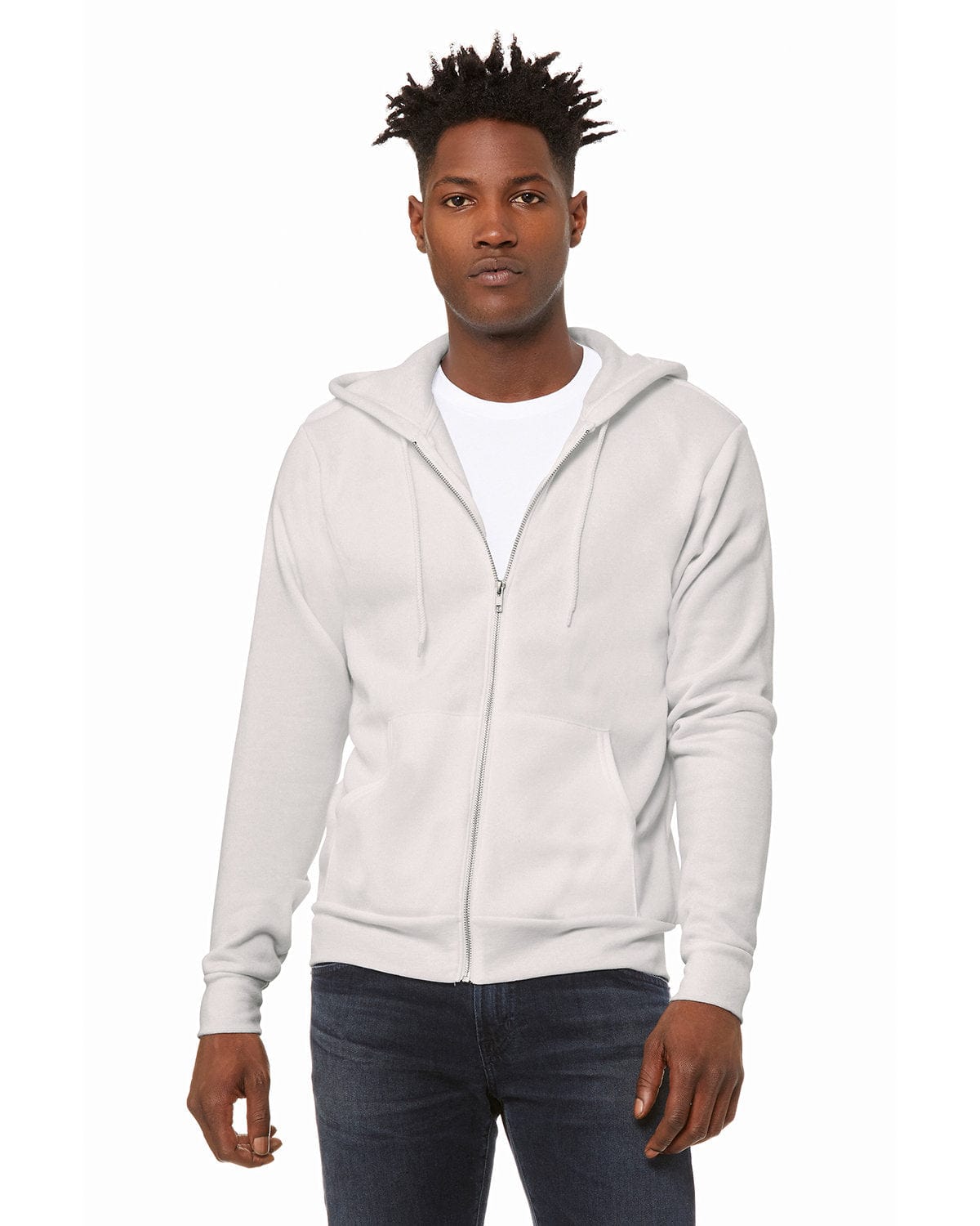 Bella Canvas Sweatshirts/Fleece Bella+Canvas 3739: Unisex Poly-Cotton Fleece Full-Zip Hooded Sweatshirt
