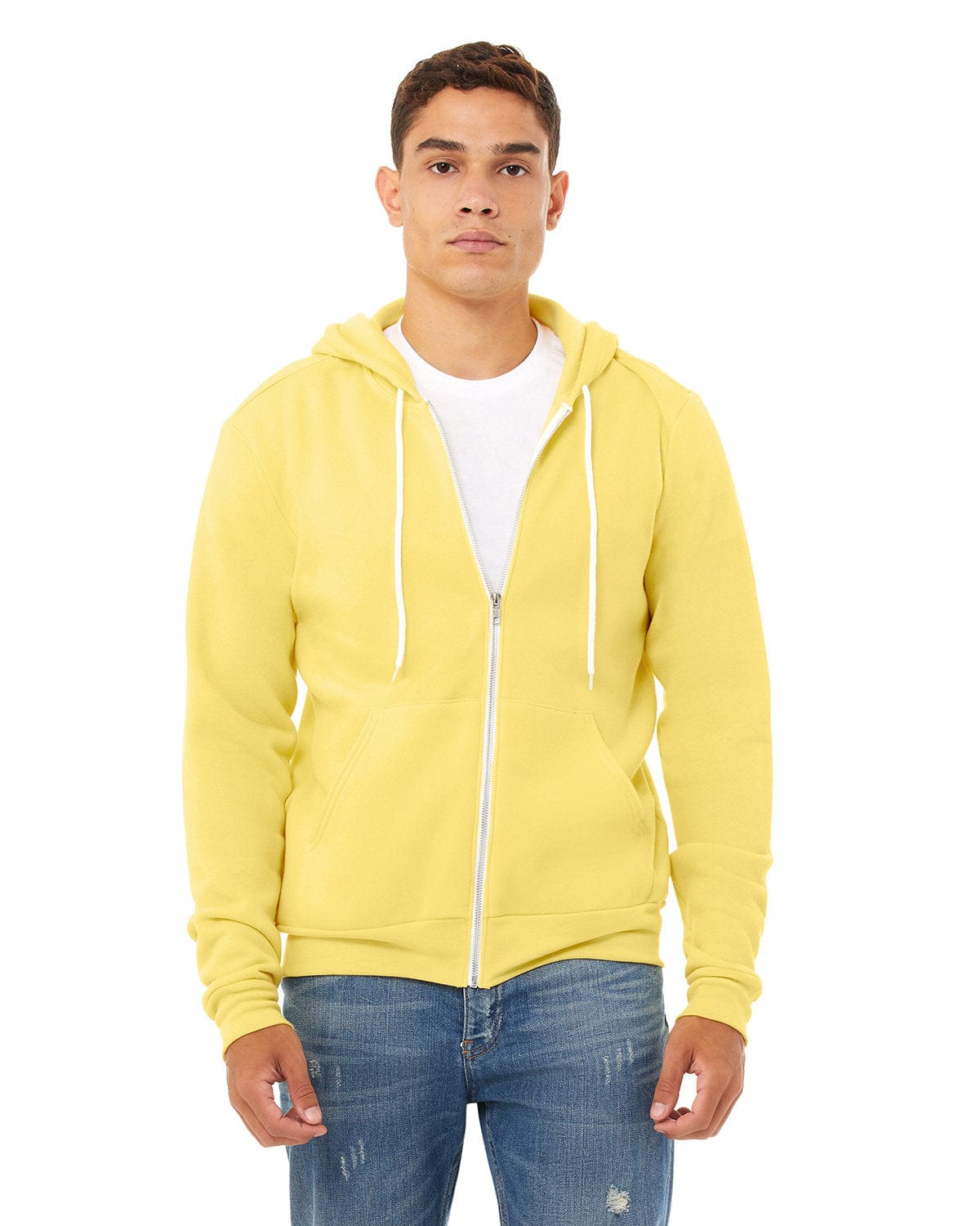 Bella Canvas Sweatshirts/Fleece Bella+Canvas 3739: Unisex Poly-Cotton Fleece Full-Zip Hooded Sweatshirt