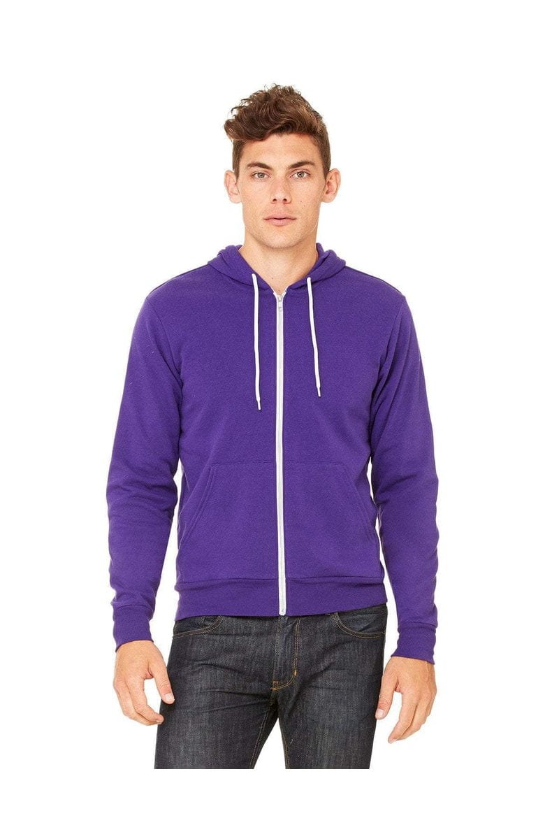 Bella Canvas Sweatshirts/Fleece Bella+Canvas 3739: Unisex Poly-Cotton Fleece Full-Zip Hoodies