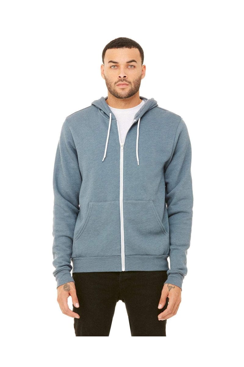 Bella Canvas Sweatshirts/Fleece Bella+Canvas 3739: Unisex Poly-Cotton Fleece Full-Zip Hoodies