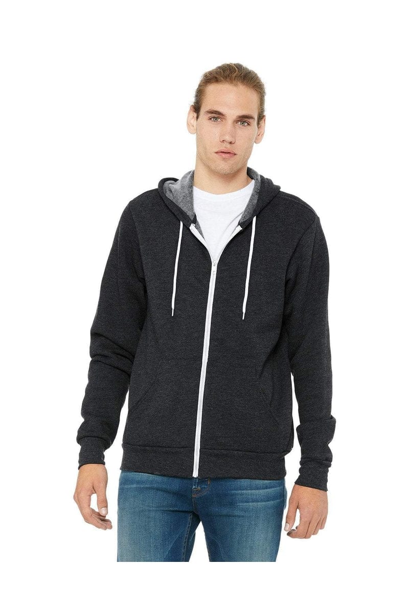 Bella Canvas Sweatshirts/Fleece Bella+Canvas 3739: Unisex Poly-Cotton Fleece Full-Zip Hoodies