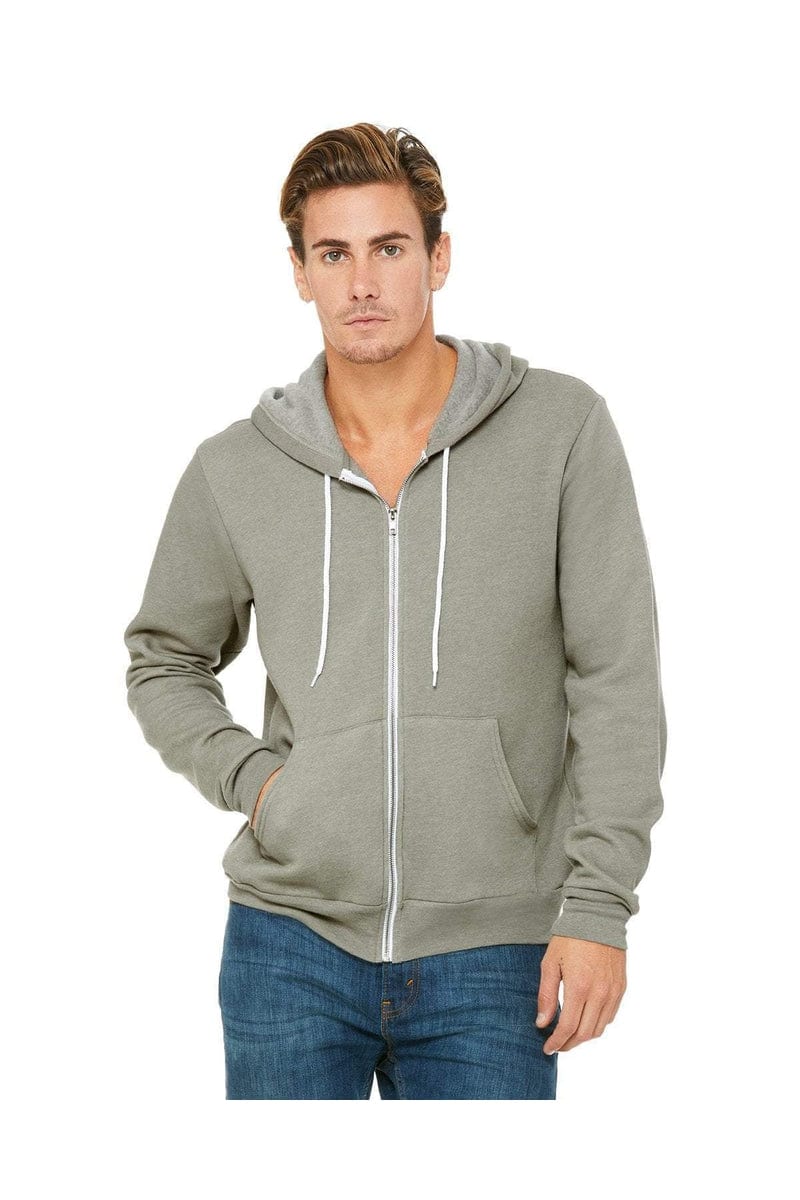 Bella Canvas Sweatshirts/Fleece Bella+Canvas 3739: Unisex Poly-Cotton Fleece Full-Zip Hoodies