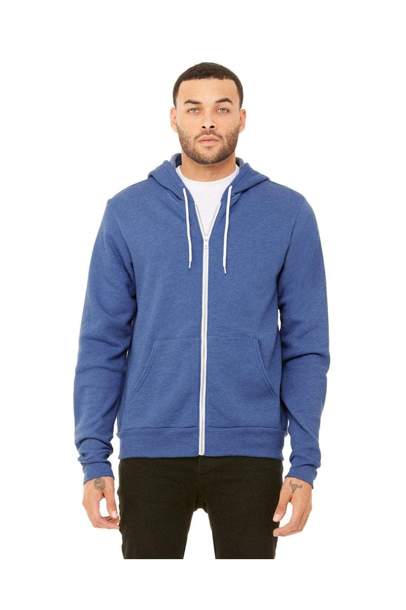 Bella Canvas Sweatshirts/Fleece Bella+Canvas 3739: Unisex Poly-Cotton Fleece Full-Zip Hoodies