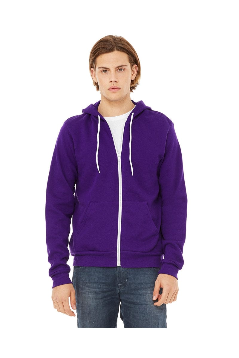 Bella Canvas Sweatshirts/Fleece Bella+Canvas 3739: Unisex Poly-Cotton Fleece Full-Zip Hoodies