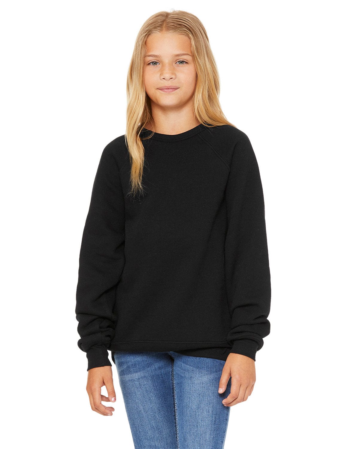 Bella Canvas Sweatshirts/Fleece Bella+Canvas 3901Y: Youth Sponge Fleece Raglan Sweatshirt