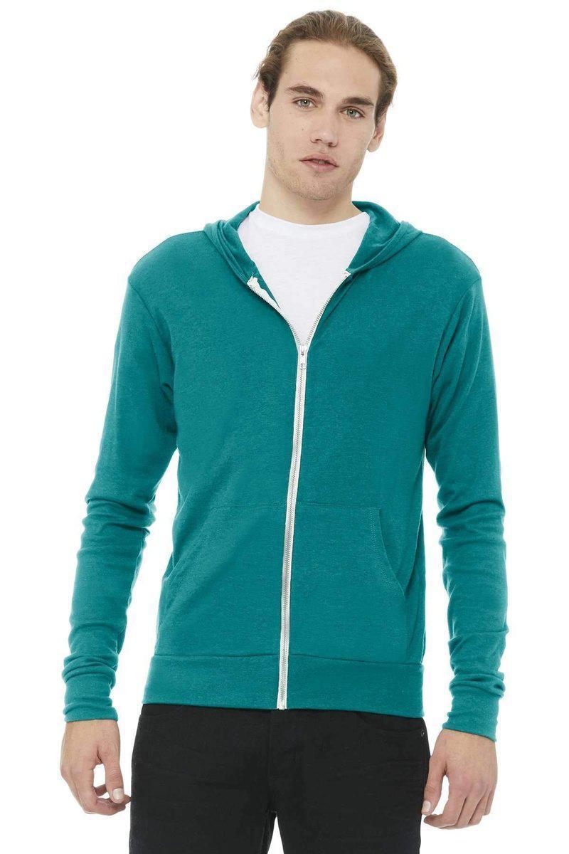 5 Pcs Pack Bella Canvas shops 3939 Mens Unisex Adult Triblend Full Zip Lightweight S-XL Hoodie Hooded Lot Bulk Wholesale