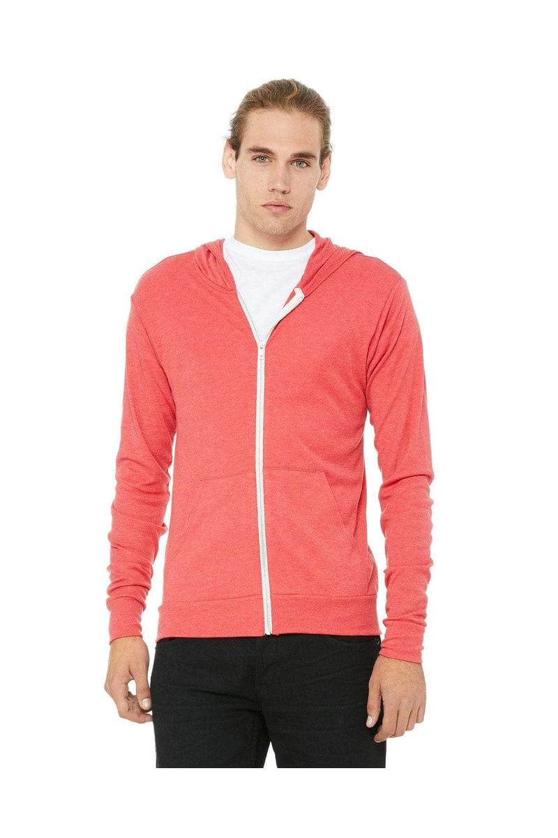 Bella Canvas Sweatshirts/Fleece Bella+Canvas 3939: Unisex Triblend Full-Zip Lightweight Hoodie