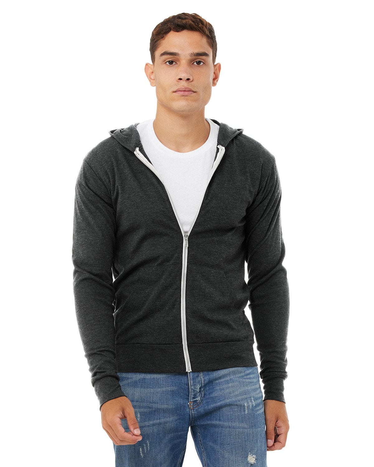 Bella Canvas Sweatshirts/Fleece Bella+Canvas 3939: Unisex Triblend Full-Zip Lightweight Hoodie