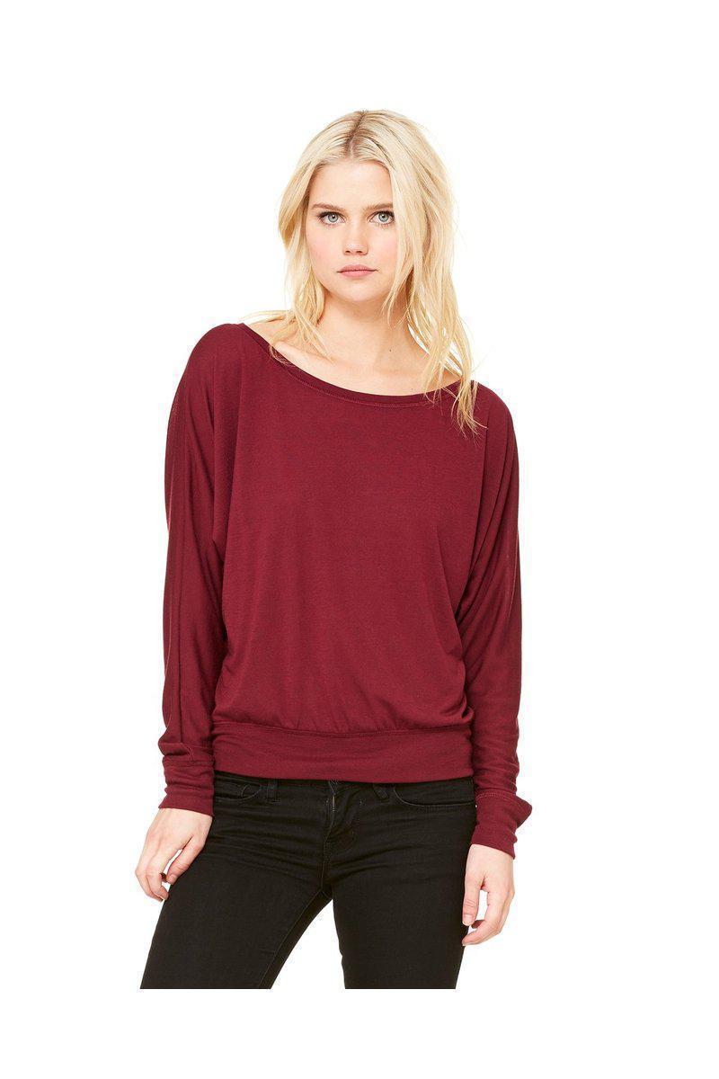 Bella Canvas Sweatshirts/Fleece Bella + Canvas 8850: Ladies Flowy Long Sleeve Off Shoulder T-Shirt