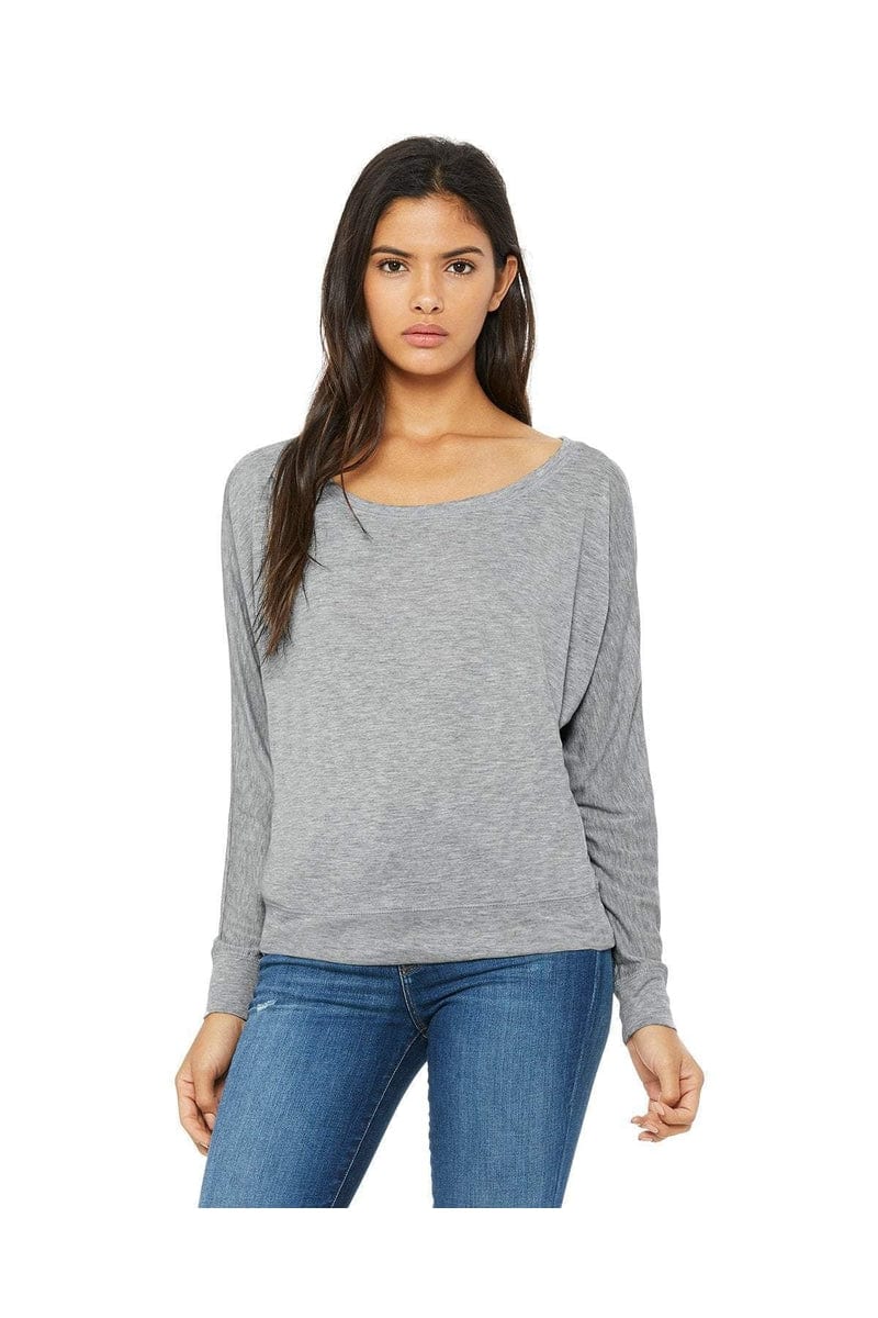 Bella Canvas Sweatshirts/Fleece Bella + Canvas 8850: Ladies Flowy Long Sleeve Off Shoulder T-Shirt