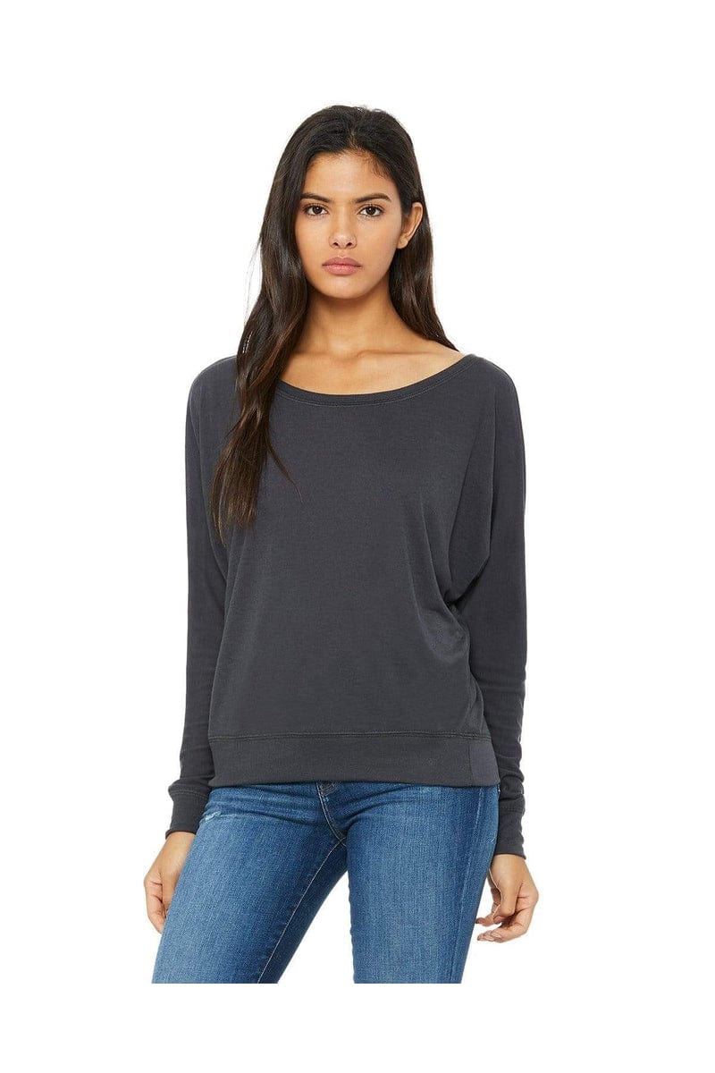 Bella Canvas Sweatshirts/Fleece Bella + Canvas 8850: Ladies Flowy Long Sleeve Off Shoulder T-Shirt
