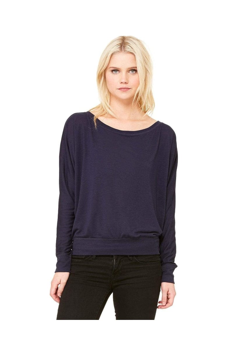 Bella Canvas Sweatshirts/Fleece Bella + Canvas 8850: Ladies Flowy Long Sleeve Off Shoulder T-Shirt
