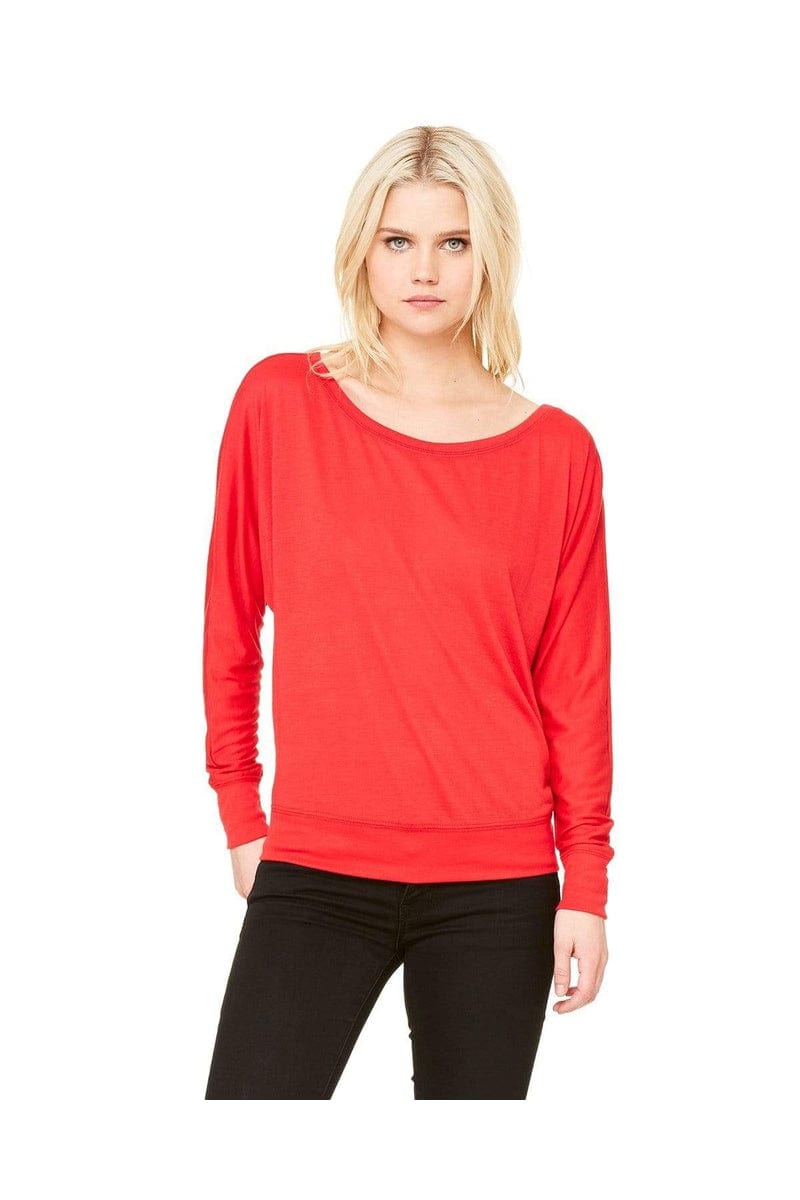 Bella Canvas Sweatshirts/Fleece Bella + Canvas 8850: Ladies Flowy Long Sleeve Off Shoulder T-Shirt