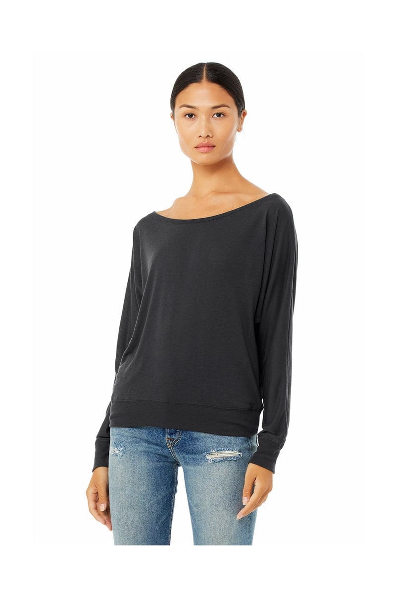 Bella Canvas Sweatshirts/Fleece Bella + Canvas 8850: Ladies Flowy Long Sleeve Off Shoulder T-Shirt