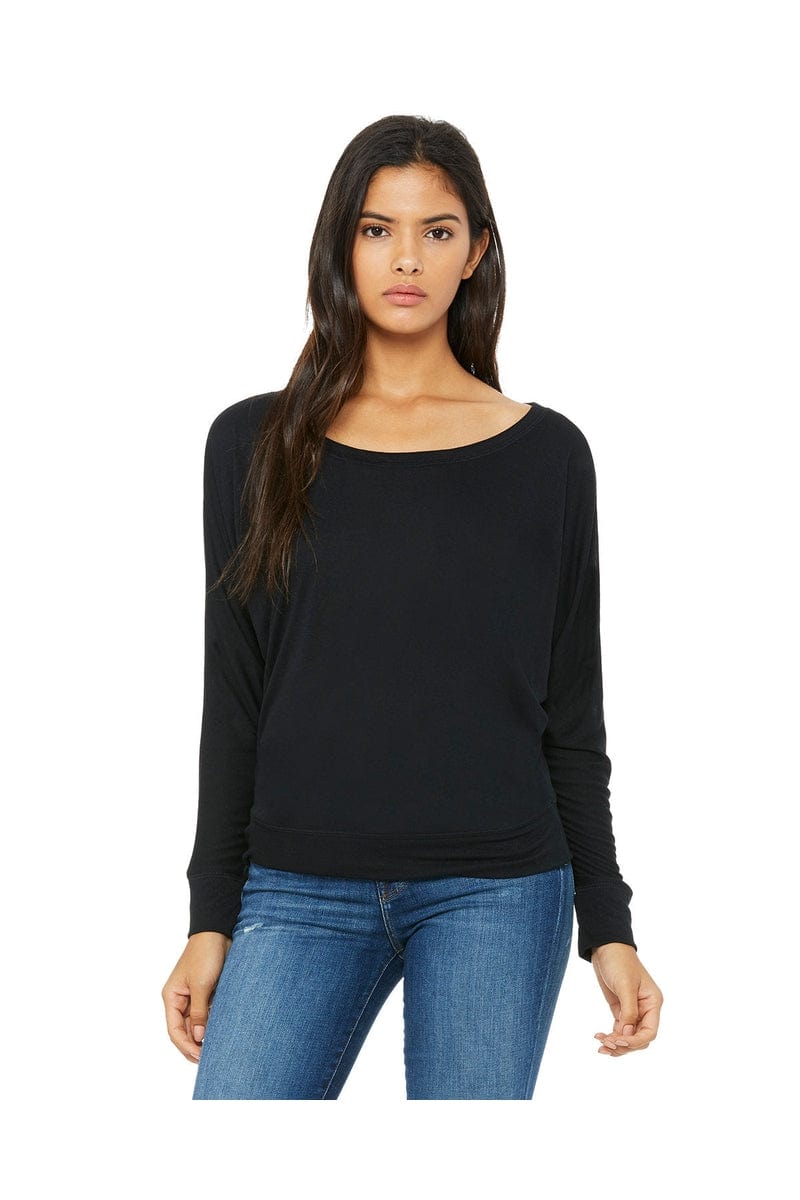 Bella Canvas Sweatshirts/Fleece Bella + Canvas 8850: Ladies Flowy Long Sleeve Off Shoulder T-Shirt