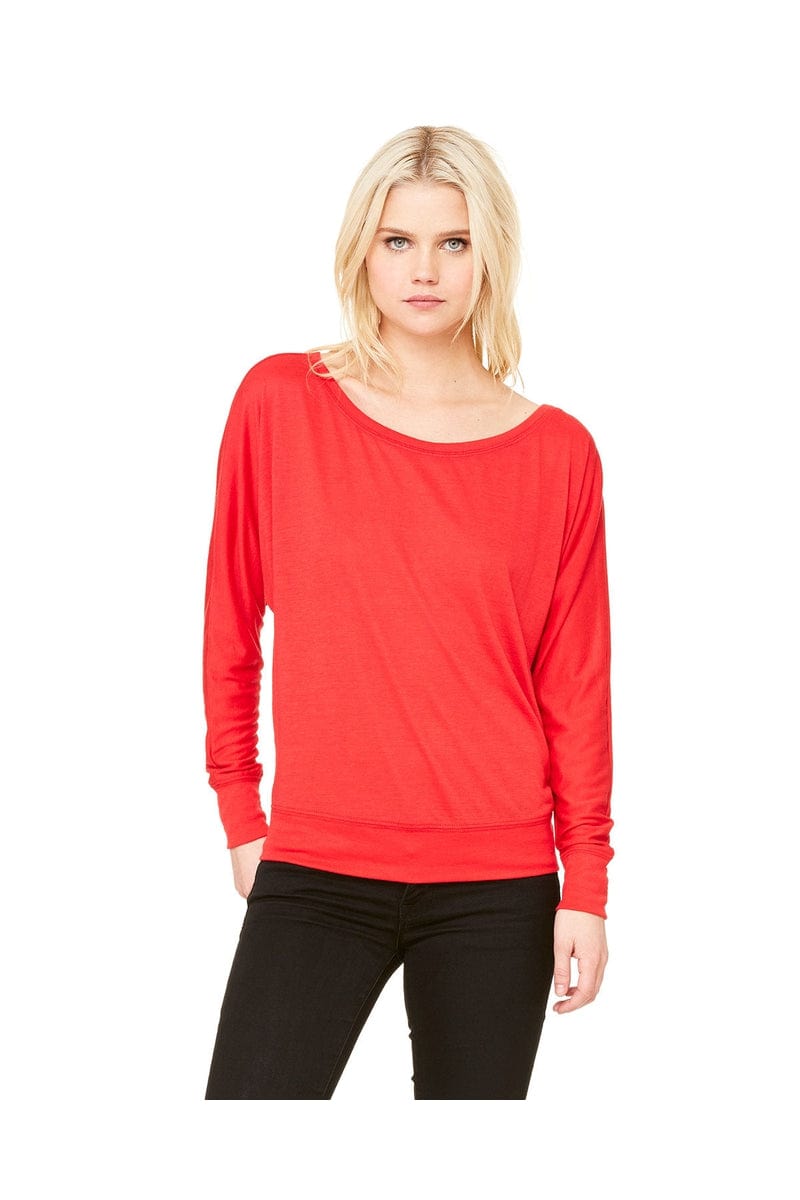 Bella Canvas Sweatshirts/Fleece Bella + Canvas 8850: Ladies Flowy Long Sleeve Off Shoulder T-Shirt