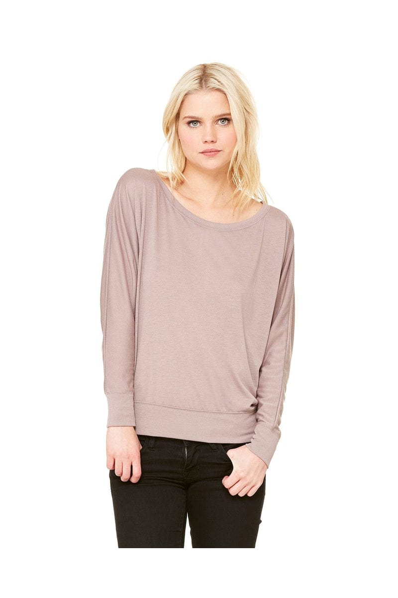 Bella Canvas Sweatshirts/Fleece Bella + Canvas 8850: Ladies Flowy Long Sleeve Off Shoulder T-Shirt